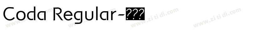 Coda Regular字体转换